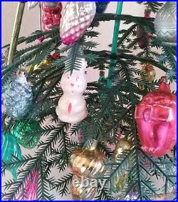 Christmas vintage tree Soviet ornaments decoration USSR 60 toys