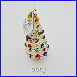 Christopher Radko Slim And Trimmed Glass Christmas Ornament 7 Tree NEW