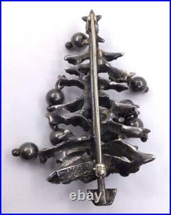 Cini Sterling Xmas Tree Pin Vintage (s441)