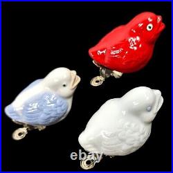 Clip On Christmas Tree Ornaments Set of 20 Baby Chicks Mint Antique Porcelain