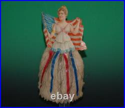 Cotton Christmas tree decorations Miss Liberty Height 11.4 inch around 1890