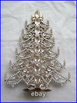 Czech Vintage Handmade Christmas Rhinestone Tree