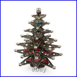 Czech handmade rhinestone star Christmas tree ornament