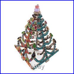 Czech rhinestone Christmas tree triangle