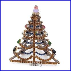 Czech rhinestone Christmas tree triangle