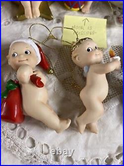 Danbury Mint 12 KEWPIE Doll Christmas Ornament Collection Set Vintage 1999