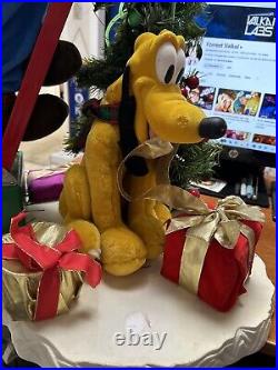 Disney Animated Goofy & Pluto Christmas Tree Santa's Best Vintage