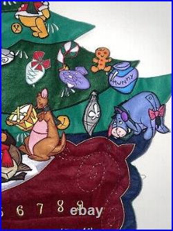 Disney Winnie The Pooh Vintage Felt Christmas Tree Advent Calendar