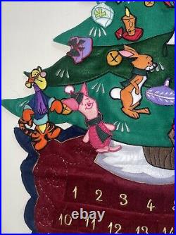 Disney Winnie The Pooh Vintage Felt Christmas Tree Advent Calendar