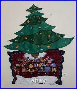 Disney Winnie The Pooh Vintage Felt Christmas Tree Advent Calendar