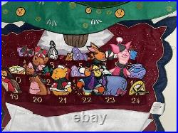 Disney Winnie The Pooh Vintage Felt Christmas Tree Advent Calendar