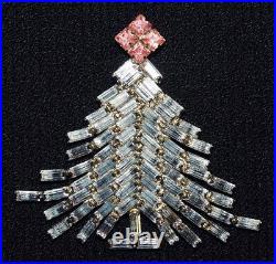 Dominique DeTora Christmas Tree Pin Color Change Faux Alexandrite Signed Vintage