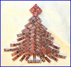 Dominique DeTora Christmas Tree Pin Color Change Faux Alexandrite Signed Vintage