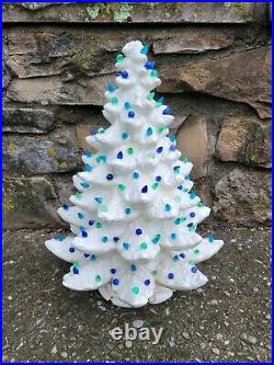 ENORMOUS Vintage Ceramic Christmas Tree STUNNING With Lighted Musical Base
