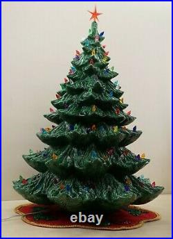 EXTRA LARGE 27 Original Vintage Ceramic Christmas Tree 3 Piece Nowell Mold