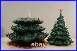 EXTRA LARGE 27 Original Vintage Ceramic Christmas Tree 3 Piece Nowell Mold