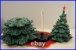 EXTRA LARGE 27 Original Vintage Ceramic Christmas Tree 3 Piece Nowell Mold
