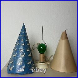 Econolite Motion Lamp Paper Christmas Tree Vintage 1952 Roto-Vue Works 10.5 MCM