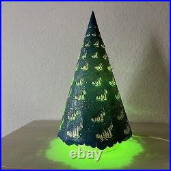 Econolite Motion Lamp Paper Christmas Tree Vintage 1952 Roto-Vue Works 10.5 MCM