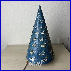 Econolite Motion Lamp Paper Christmas Tree Vintage 1952 Roto-Vue Works 10.5 MCM