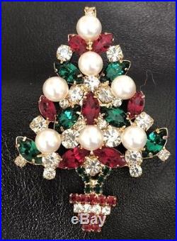 Eisenberg Ice New Old Stock Vintage Christmas Tree Pin Brooch