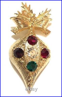 Eisenberg Ice Signed New Old Stock Vintage Christmas Tree Ornament Brooch Pin
