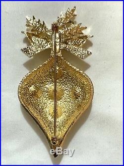Eisenberg Ice Signed New Old Stock Vintage Christmas Tree Ornament Brooch Pin