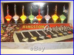 Extremely Rare! A Set Of Vintage Kingston Crystalites Christmas Tree Lights