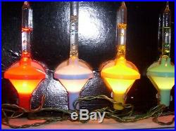 Extremely Rare! A Set Of Vintage Kingston Crystalites Christmas Tree Lights