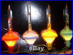 Extremely Rare! A Set Of Vintage Kingston Crystalites Christmas Tree Lights