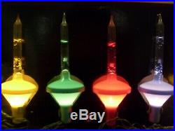 Extremely Rare! A Set Of Vintage Kingston Crystalites Christmas Tree Lights