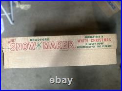Extremely Rare Vintage 1960's Bradford Snow Maker See Description for Details Extremely Rare Vintage 1960's Bradford Snow Maker See Description for Details