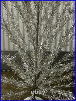 Fairyland 6.5 Ft Aluminum Vintage Christmas Tree Silver Rare MCM