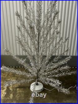 Fairyland 6.5 Ft Aluminum Vintage Christmas Tree Silver Rare MCM