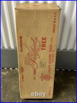Fairyland 6.5 Ft Aluminum Vintage Christmas Tree Silver Rare MCM