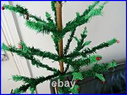 GOOSE FEATHER CHRISTMAS TREE ANTIQUE VINTAGE GERMANY M GESCHUTZT USA 20s 30s 36