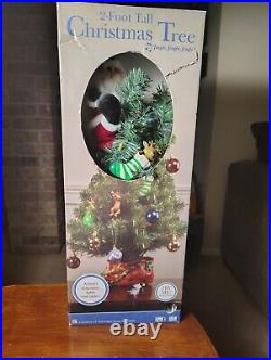 Gemmy 2 Foot animated Christmas Tree. Jingle Jingle Jingle 2004. NIB Vintage