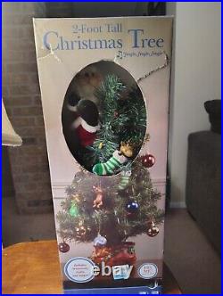 Gemmy 2 Foot animated Christmas Tree. Jingle Jingle Jingle 2004. NIB Vintage