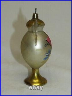 German Antique Glass Butterfly Teapot Urn Christmas Ornament Decoration 1900's