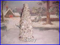 Glitzy & Glam 15 Bottle Brush XMAS Tree Antique Vtg RHINESTONE Jewelry Ornament