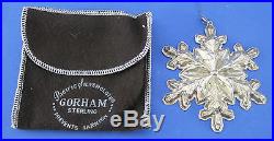 Gorham Sterling Silver Snowflake Christmas Tree Ornament Vintage 1973 LE