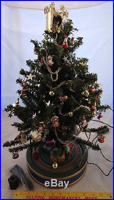 Hallmark Holiday Express Miniature Xmas Tree Base Moving Train 1993 VTG Ornament