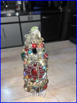 Hand crafted vintage jewel christmas tree
