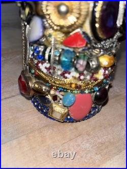 Hand crafted vintage jewel christmas tree