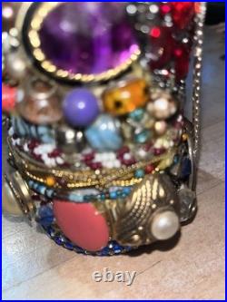 Hand crafted vintage jewel christmas tree