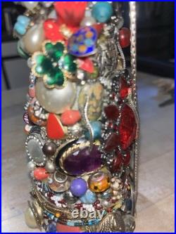 Hand crafted vintage jewel christmas tree