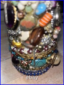 Hand crafted vintage jewel christmas tree