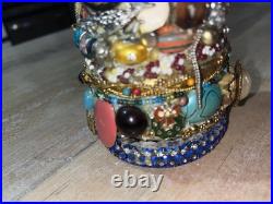 Hand crafted vintage jewel christmas tree