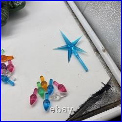 Handmade Vintage Large Ceramic Green Christmas Tree 20x12 musical base 1981 Read