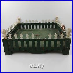 Hc Vintage Wood Wooden Green White Shabby Christmas Tree Stand Fence Posts